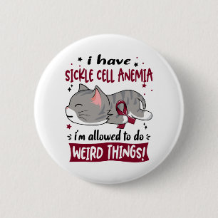 Support Sickle Cell Anaemia Awareness Ribbon Gifts 6 Cm Round Badge