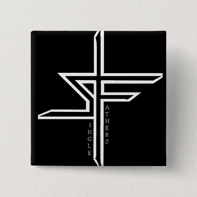 Support Single Fathers 15 Cm Square Badge (Front)