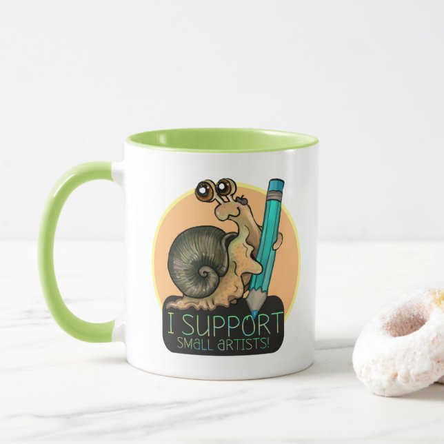 Support Small Artists Snail Mug (With Donut)