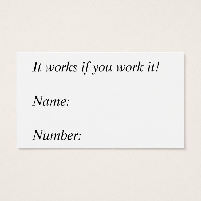 Support, Sponsorship, Fellowship Number Cards (Back)