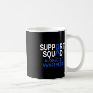 Support Squad Alopecia Awareness Blue AA Ribbon Wa Coffee Mug