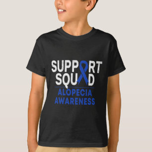 Support Squad Alopecia Awareness Blue AA Ribbon Wa T-Shirt