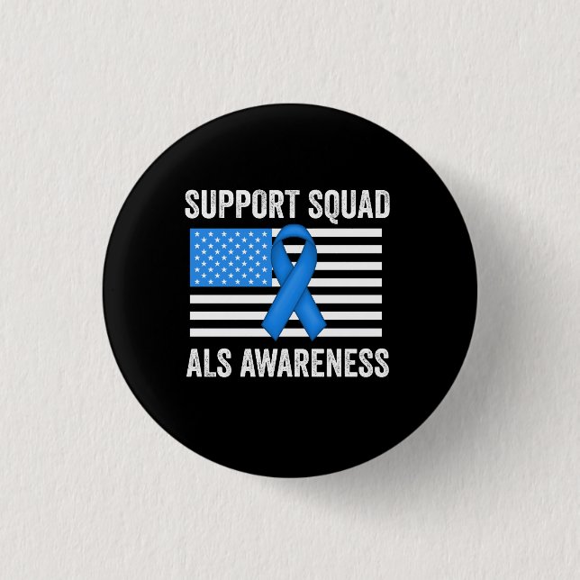 Support Squad ALS Awareness 3 Cm Round Badge (Front)