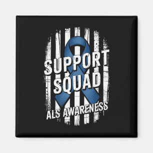 Support Squad Als Awareness Month Usa American Fla Magnet