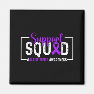 Support Squad Alzheimers Awareness Month Purple Magnet