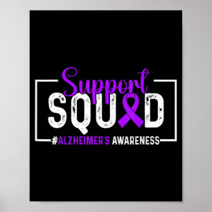 Support Squad Alzheimers Awareness Month Purple Poster