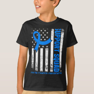 Support squad american flag usa colon cancer T-Shirt