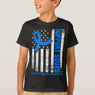 Support Squad American Flag USA Colon Cancer T-Shirt