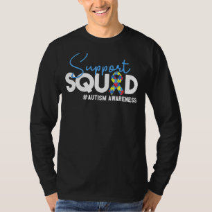Support Squad Autism Awareness In April Ribbon Puz T-Shirt
