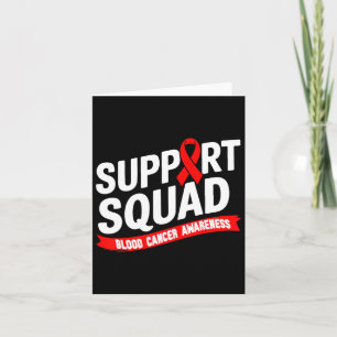 Support Squad Blood Cancer Awareness Month Red Rib Card
