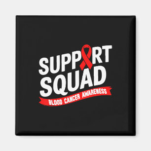 Support Squad Blood Cancer Awareness Month Red Rib Magnet
