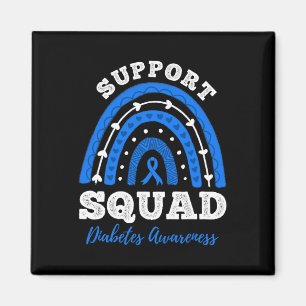 Support Squad Blue Ribbon T1d Type 1 Diabetes Awar Magnet