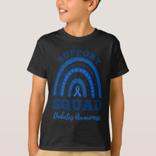 Support Squad Blue Ribbon T1d Type 1 Diabetes Awar T-Shirt