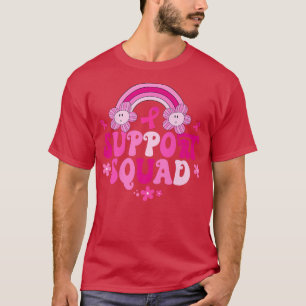 Support Squad Boho Rainbow Breast Cancer Awareness T-Shirt