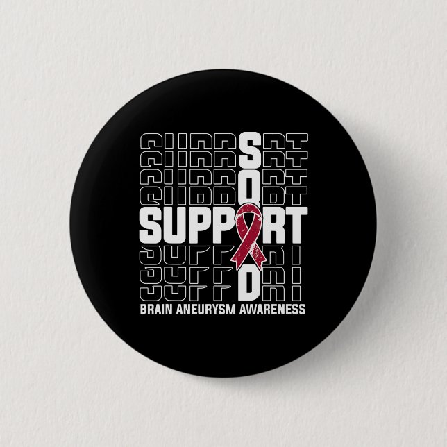 Support Squad Brain Aneurysm Awareness 1 6 Cm Round Badge (Front)