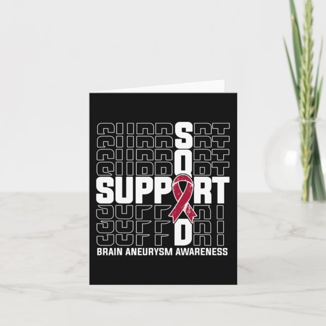 Support Squad Brain Aneurysm Awareness 1 Card (Front)