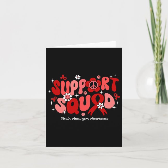 Support Squad Brain Aneurysm Awareness  Card (Front)