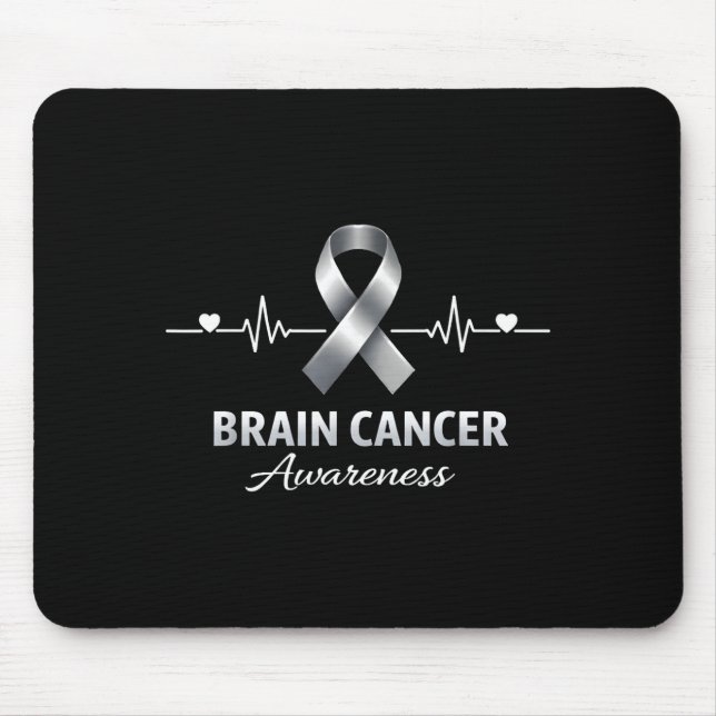 Support squad brain cancer awareness brain tumour mouse pad (Front)
