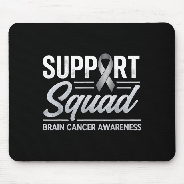 Support squad brain cancer awareness brain tumour mouse pad (Front)