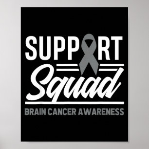 Support Squad Brain Tumour Support Brain Cancer Poster