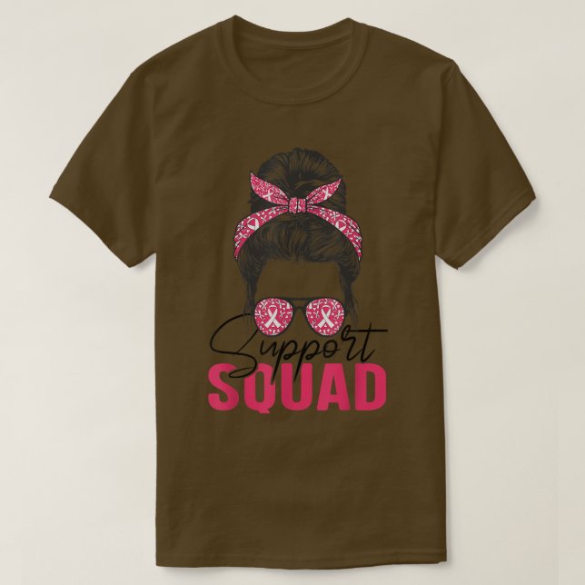 Support Squad Breast Cancer Awareness 2654  T-Shirt (Design Front)