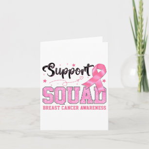 Support Squad Breast Cancer Awareness Coquette Pin Card
