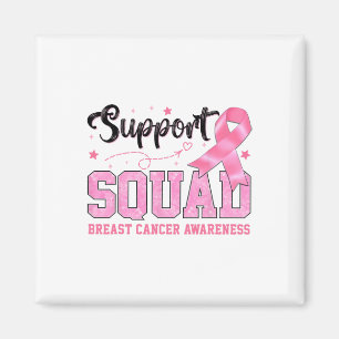 Support Squad Breast Cancer Awareness Coquette Pin Magnet