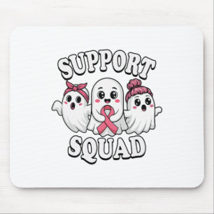 Support Squad Breast Cancer Awareness Cute Ghosts  Mouse Pad