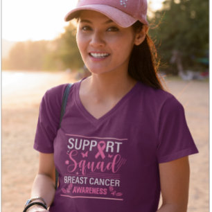 Support Squad- Breast Cancer Awareness Design T-Shirt