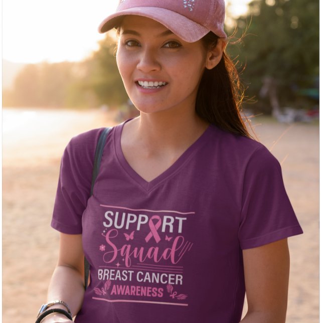 Support Squad- Breast Cancer Awareness Design T-Shirt (Creator Uploaded)
