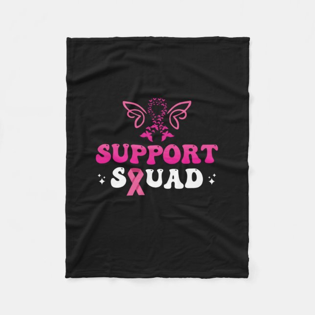 support squad breast cancer awareness fleece blanket (Front)