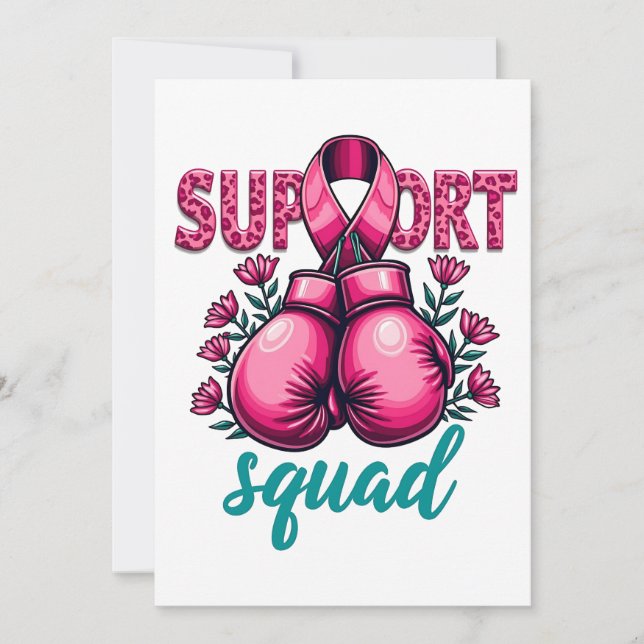 Support Squad Breast Cancer Awareness Gloves Box Invitation (Front)
