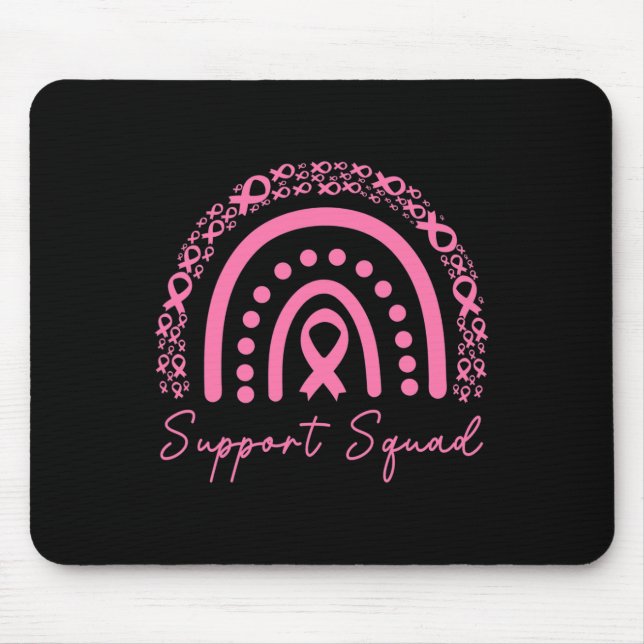 Support Squad Breast Cancer Awareness Husband Pink Mouse Pad (Front)