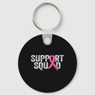 Support Squad Breast Cancer Awareness Month Pink W Key Ring