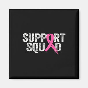 Support Squad Breast Cancer Awareness Month Pink W Magnet