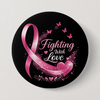 Support Squad Breast Cancer Awareness pink ribbon  7.5 Cm Round Badge