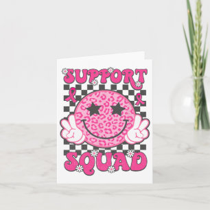 Support Squad Breast Cancer Awareness Pink Ribbon Card