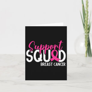 Support Squad Breast Cancer Awareness Pink Ribbon  Card