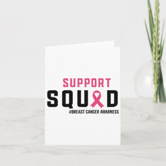 Support Squad Breast Cancer Awareness Pink Ribbon  Card