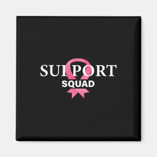 Support Squad Breast Cancer Awareness Pink Ribbon Magnet