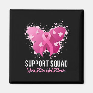 Support Squad Breast Cancer Awareness Pink Ribbon Magnet