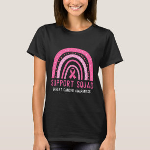 Support Squad Breast Cancer Awareness Ribbon Pink  T-Shirt