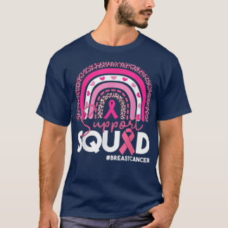 Support Squad Breast Cancer Awareness Ribbon Pink  T-Shirt