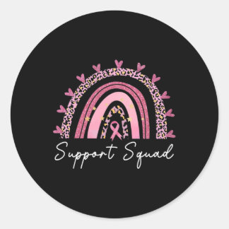 Support Squad Breast Cancer Awareness Survivor Pin Classic Round Sticker