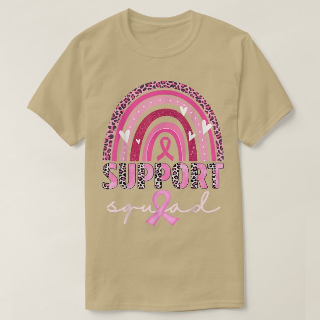 Support Squad Breast Cancer Awareness Survivor Pin T-Shirt (Design Front)