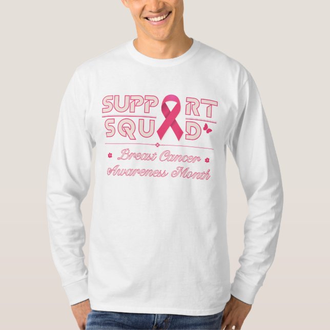 Support Squad-Breast Cancer  Awareness T-shirt (Front)