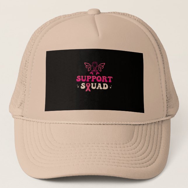 support squad breast cancer awareness trucker hat (Front)