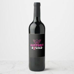 support squad breast cancer awareness wine label