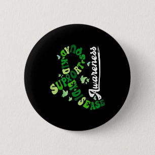 Support squad butterfly kidney disease awareness  6 cm round badge