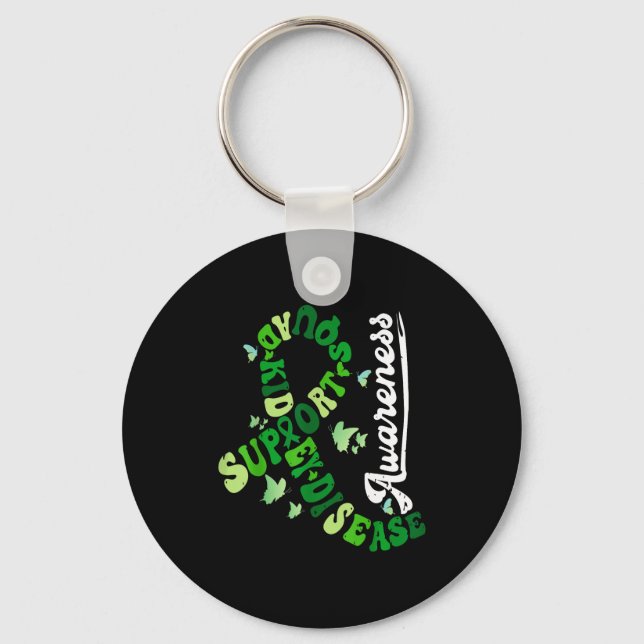 Support squad butterfly kidney disease awareness  key ring (Front)